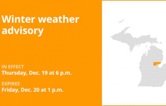 Avis météo hivernal pour les comtés de Gladwin et Arenac jusqu’à vendredi après-midi – jusqu’à 4 pouces de neige