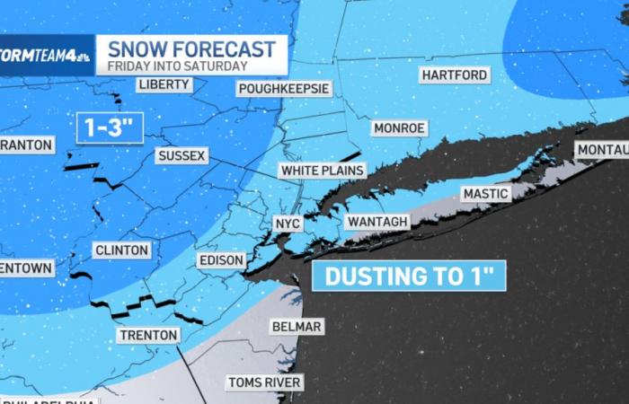 première neige mesurable de la saison possible – NBC New York