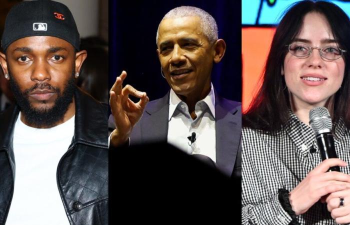 Barack Obama abandonne Billie Eilish et Kendrick Lamar en 2024