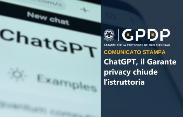 COMMUNIQUÉ DE PRESSE – ChatGPT, le Garant de la Vie Privée clôt l’enquête….