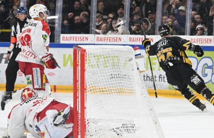 L’Ajoie renverse Bienne grâce à un triplé de Nättinen