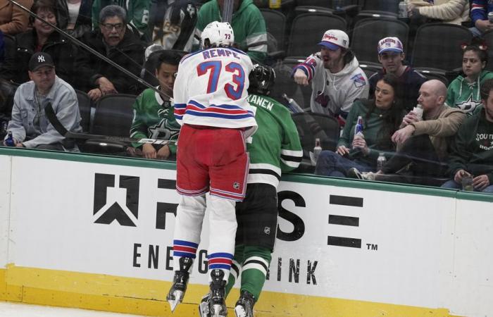 Contrôle contre Miro Heiskanen | Une audience en personne pour l’attaquant des Rangers Matt Rempe