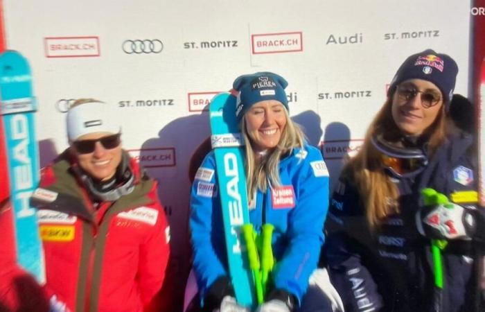 Cornelia Huetter signe le premier super-G de Sankt Moritz, 3e Sofia Goggia, 5e Federica Brignone, 14e la revenante Lindsey Vonn