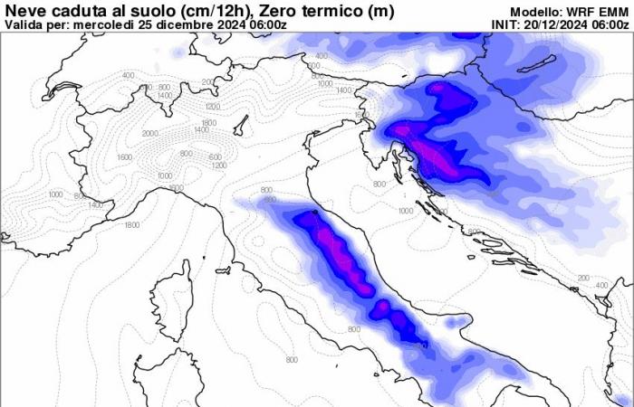 neige attendue entre la veille de Noël et Noël