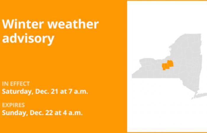 New York sous avis météo hivernal jusqu’à tôt dimanche matin – jusqu’à 5 pouces de neige