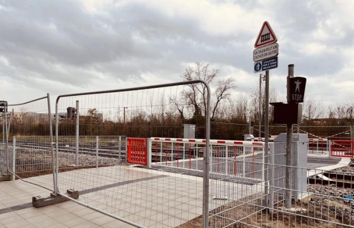 un passage à niveau relie désormais le tramway au quartier Coop !