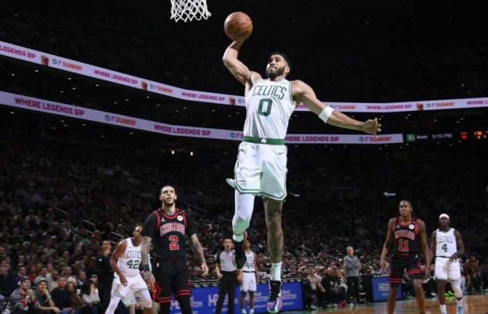 NBA – Jayson Tatum porte les Celtics contre Chicago, Victor Wembanyama intouchable