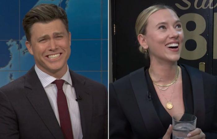 Scarlett Johansson réagit aux sales blagues de Colin Jost à son sujet sur SNL