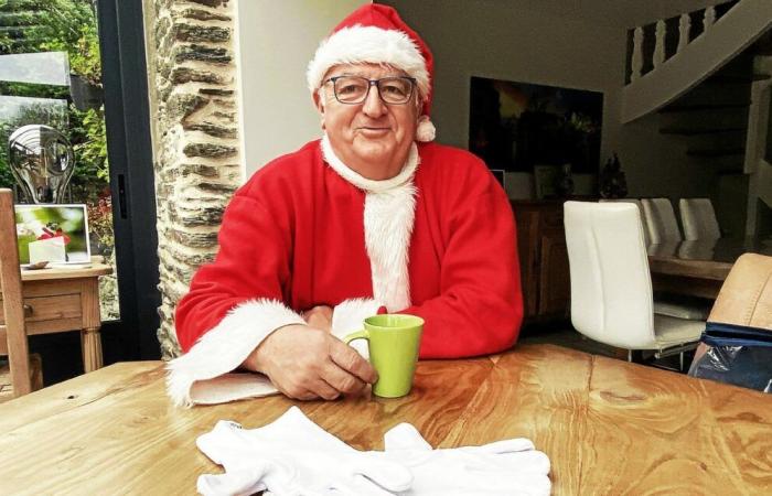 à Morlaix, ce papy joue chaque année le rôle du Père Noël