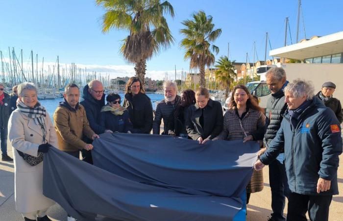 un 78ème banc Naelou installé dans le port de Gruissan