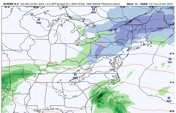 Avis météo hivernal du 23 décembre pour la glace du matin de la veille de Noël