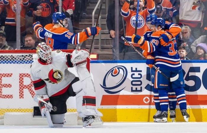 Les Oilers réduisent à six la séquence de victoires consécutives des Sénateurs