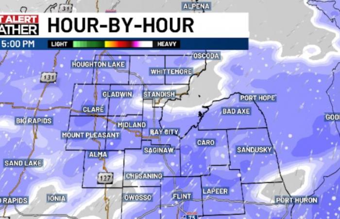 La neige revient lundi et des avis sont émis pour certaines parties du Mid-Michigan