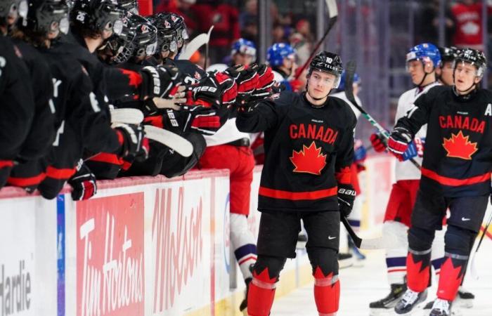 Gavin McKenna marque deux fois lors du dernier match préparatoire du Canada