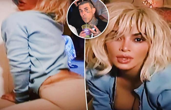 Kim Kardashian brûle dans le clip “Santa Baby” produit par Travis Barker