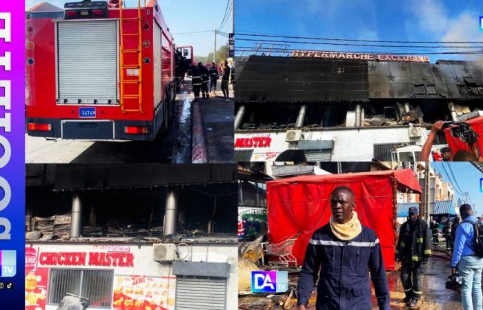 Incendie dévastateur au supermarché Exclusive à Yoff