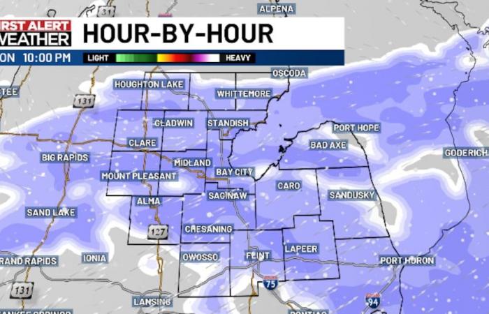 La neige revient lundi et des avis sont émis pour certaines parties du Mid-Michigan