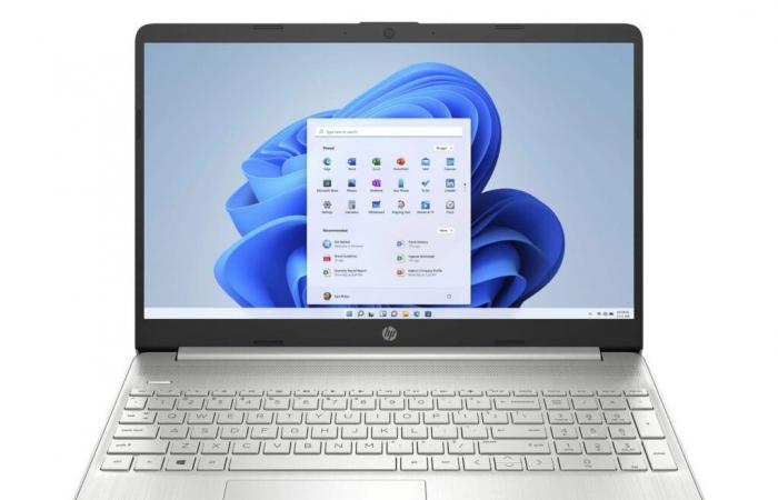 Promo 399€ HP 15s-eq1010nf, ordinateur portable Argent 15″ Full HD fin et léger pas cher avec SSD rapide et USB-C et SSD sous AMD Ryzen 3 et Windows 11 sécurisé