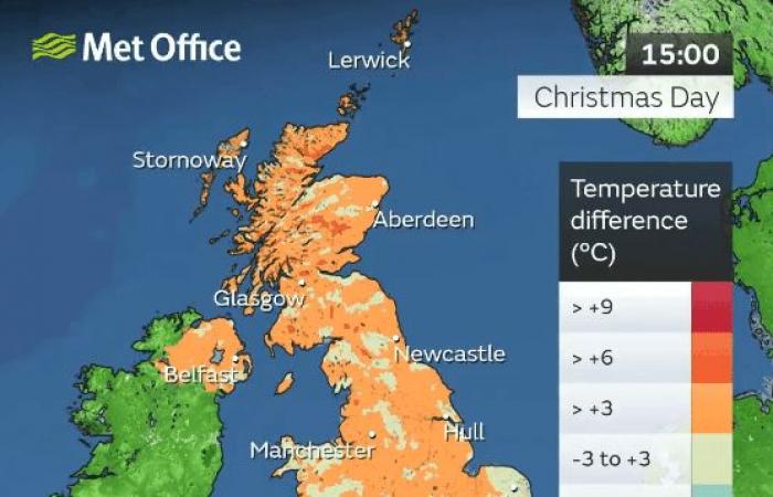 Le Met Office révèle son verdict final sur un « Noël blanc » après des centaines de vols annulés et des avertissements de glace émis