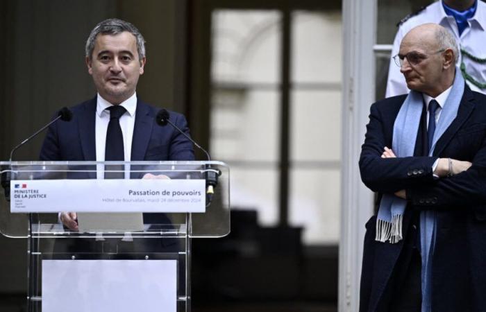 Les premiers mots de Gérald Darmanin au ministère de la Justice