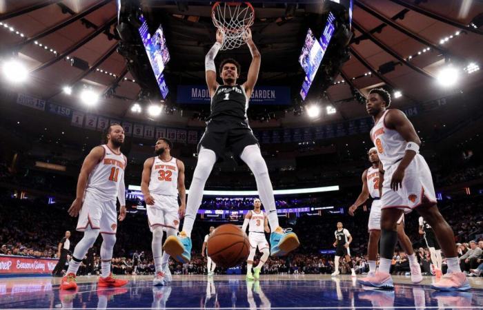 Victor Wembanyama brille au Madison Square Garden, malgré la défaite des San Antonio Spurs