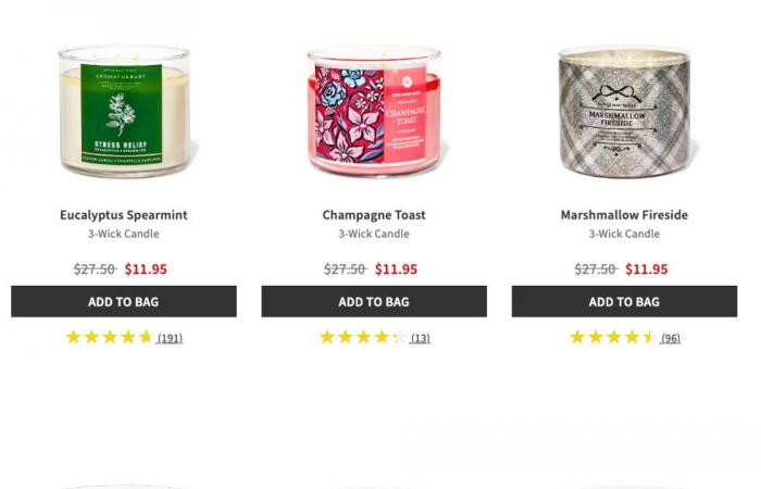 Bath & Body Works lance sa vente semestrielle avec des remises allant jusqu’à 75 %