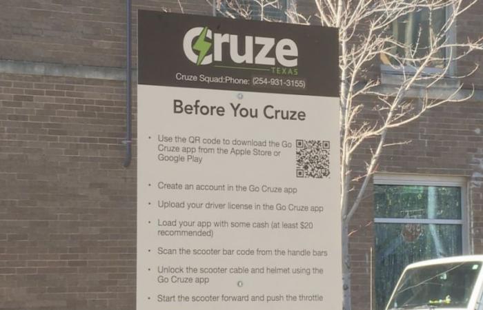 Cruze Texas apporte un nouveau système E-Scooter au centre-ville de Waco