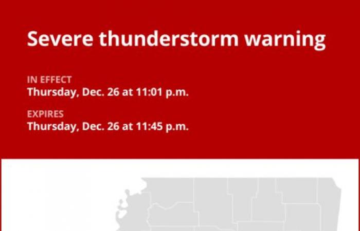 Orages accompagnés de grêle de la taille d’un sou et de vents destructeurs dans le sud-ouest du Mississippi jeudi