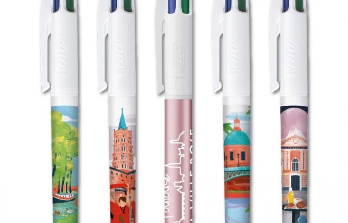 Rugby, chocolatine, Canal du Midi… Bic a créé une superbe collection de stylos à l’effigie de Toulouse !