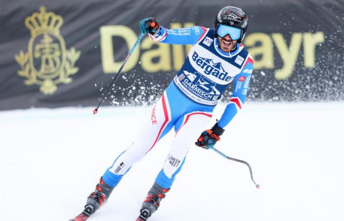 Une grosse chute pour le skieur français Cyprien Sarrazin