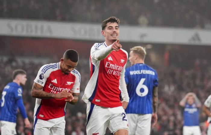 Kai Havertz place Arsenal derrière Liverpool en Premier League – Premier League – J18 – Arsenal-Ipswich Town (1-0)