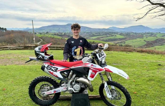 Matteo Arrieta sacré champion de France dans la catégorie moto enduro