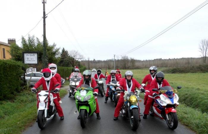 Les Pères Noël motards ont parcouru le Lot-et-Garonne sous la pluie pour distribuer des cadeaux