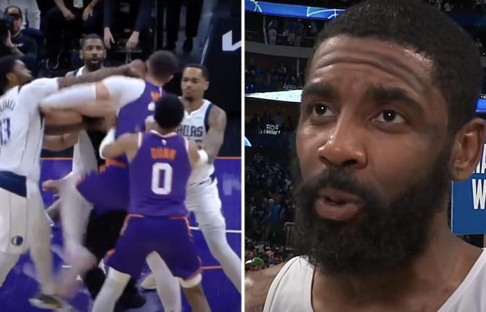 Après la bagarre virale des Mavs, la réaction sans filtre de Kyrie Irving : « Je vais…