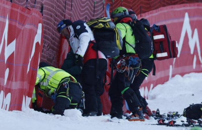 Sarrazin réveillé et stable après l’opération suite à la chute de Bormio