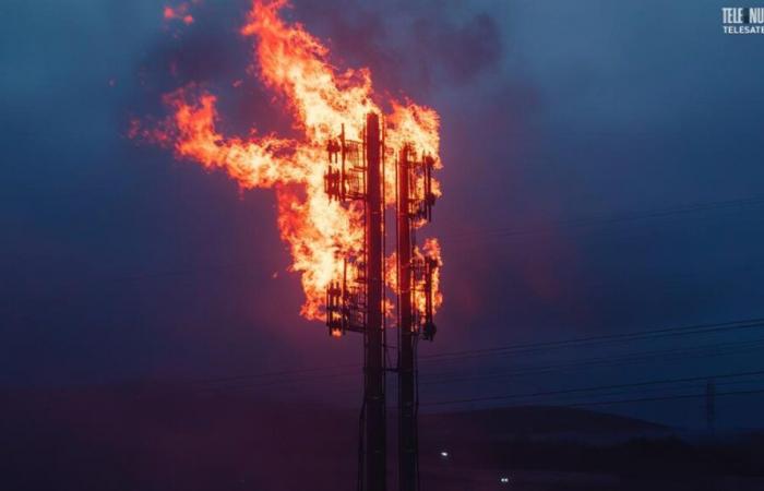 Incendie d’un pylône TDF en Bourgogne Sud