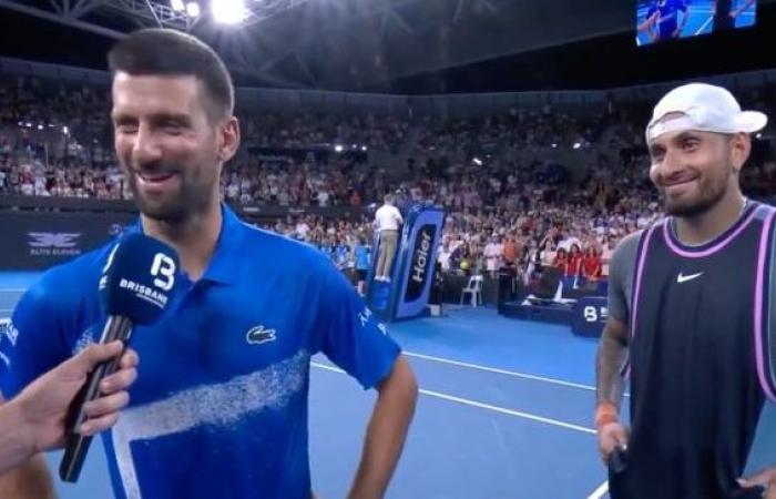 Tennis. ATP – Brisbane – Novak Djokovic a gagné avec Kyrgios : « Je comptais sur lui »