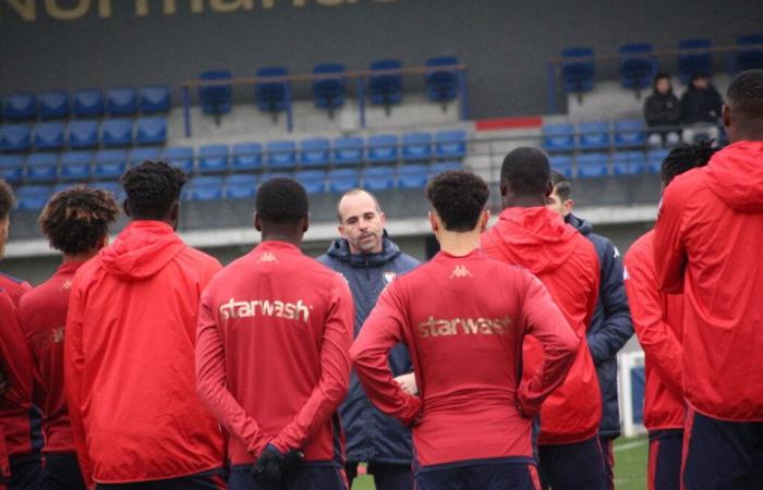 EN IMAGES. Bruno Baltazar a dirigé sa première séance d’entraînement avec le SM Caen