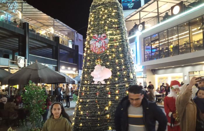 Le sapin de Noël et le Père Noël décorent les fêtes du Nouvel An au lac… vidéo et photos