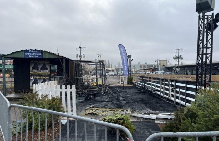 la patinoire éphémère de Mantes-la-Jolie dévastée par un incendie criminel