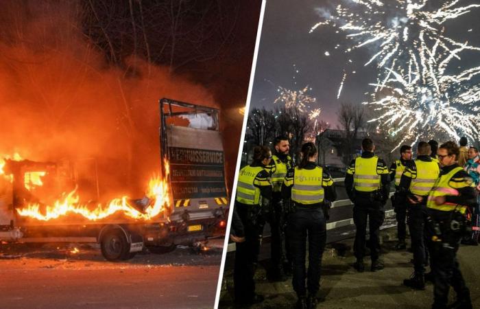 oliebollen, feux d’artifice, incendies de voitures et arrestations