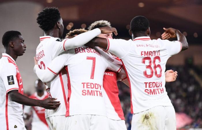 Le groupe de l’AS Monaco pour le Trophée des Champions