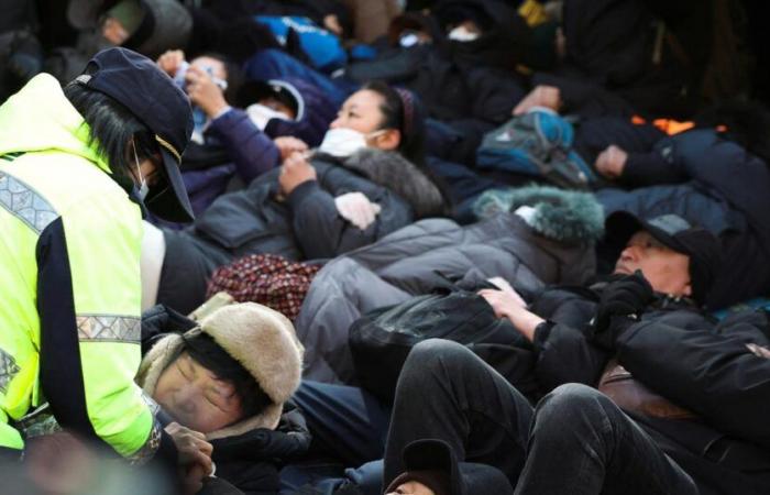 Des centaines de manifestants s’affrontent à Séoul