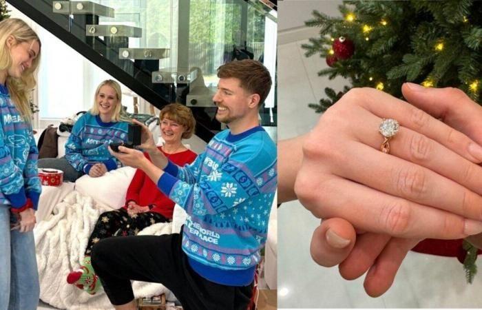 Les réseaux sociaux parlent de la taille de la bague alors que YouTuber MrBeast et Thea Booysen se fiancent