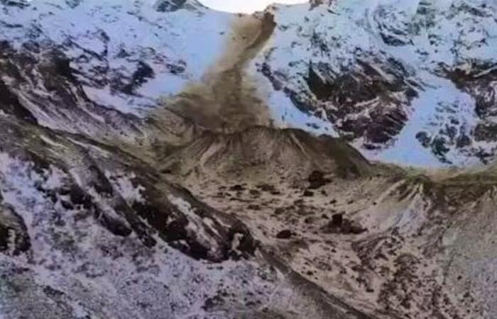 Incroyable glissement de terrain sur le Mont Rose, une vidéo montre la dévastation