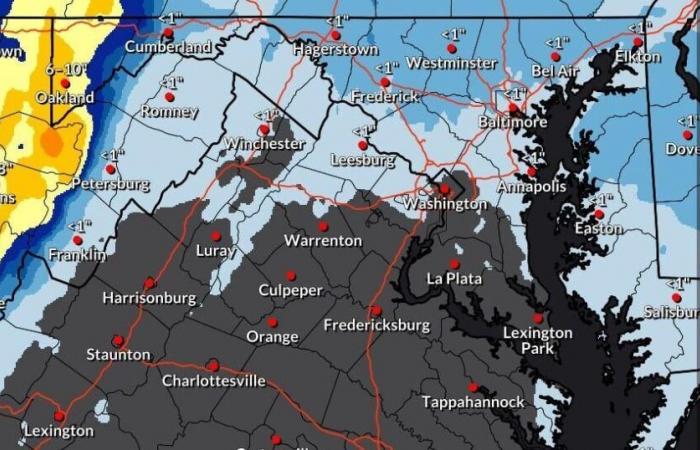 De la neige en route pour la Virginie du Nord ?