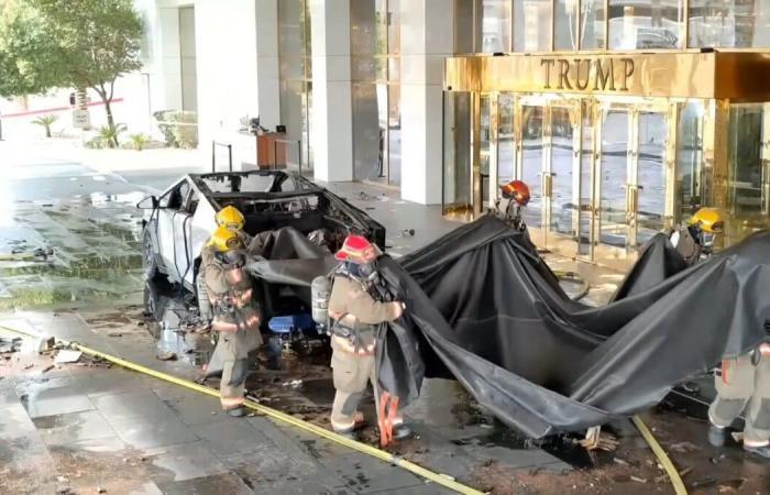 Un Cybertruck Tesla explose devant l’hôtel de Donald Trump : la vidéo est impressionnante