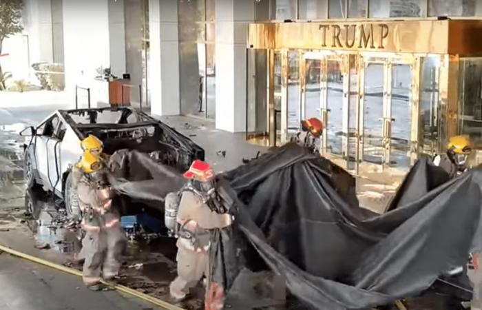 Un Cybertruck Tesla explose devant le Trump Hotel !