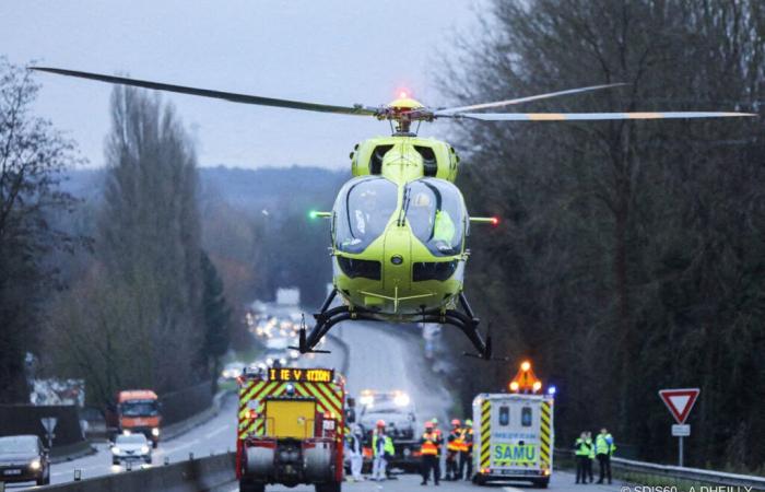 une victime évacuée par avion dans un état grave