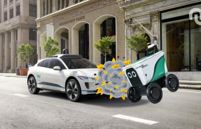 Un robot-taxi Waymo et un robot livreur sont entrés en collision